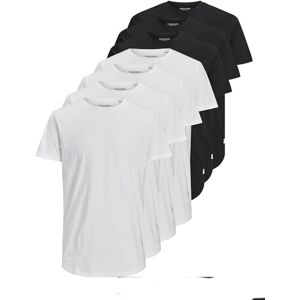 JACK & JONES Herren Jjenoa Tee Ss Crew Neck 7pk Mp Noos T-Shirt, White/Pack:4white 3black, L JACK & JONES Herren Jjenoa Tee Ss Crew Neck 7pk Mp Noos T-Shirt, White/Pack:4white 3black, L