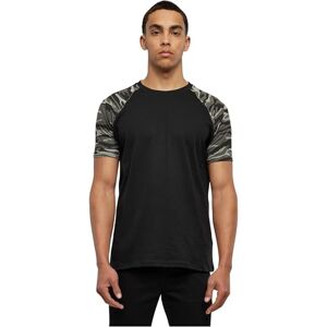 Urban Classics Herren Raglan Contrast Tee – Kurzarm T-Shirt aus Baumwolle mit farblich abgesetzten Ärmeln im sportlichen Raglan Stil für Freizeit & Streetwear,Blk/Darkcamo,S Urban Classics Herren Raglan Contrast Tee – Kurzarm T-Shirt aus Baumwolle mit farblich abgesetzten Ärmeln im sportlichen Raglan Stil für Freizeit & Streetwear,Blk/Darkcamo,S