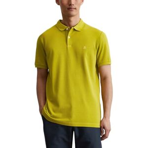 Marc O' Polo Herren Kurzarm-Poloshirt mit Stretch-Anteil Shaped Fit, Gelb (Vibrant Green), S Marc O' Polo Herren Kurzarm-Poloshirt mit Stretch-Anteil Shaped Fit, Gelb (Vibrant Green), S