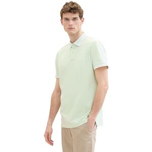 TOM TAILOR Herren Basic Piqué Poloshirt mit Logo-Print , tender sea green, XL TOM TAILOR Herren Basic Piqué Poloshirt mit Logo-Print , tender sea green, XL