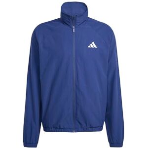 Adidas Herren Essentials Small Logo Windbreaker Coat, Dark Blue/White, L Adidas Herren Essentials Small Logo Windbreaker Coat, Dark Blue/White, L