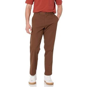 Amazon Essentials Herren Knitterfreie Classic-Fit-Stretch-Chinohose Ohne Bundfalten, Braun, 32W / 32L Amazon Essentials Herren Knitterfreie Classic-Fit-Stretch-Chinohose Ohne Bundfalten, Braun, 32W / 32L