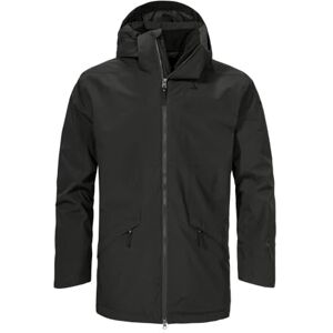 Schöffel Herren Ins Parka Style Malkay MNS, wind- und wasserdichte Jacke, leicht gefütterte Allwetterjacke, Hardshelljacke mit verstellbarer, abnehmbarer Kapuze, black, 48 Schöffel Herren Ins Parka Style Malkay MNS, wind- und wasserdichte Jacke, leicht gefütterte Allwetterjacke, Hardshelljacke mit verstellbarer, abnehmbarer Kapuze, black, 48