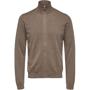 SELECTED HOMME Herren SLHBERG Full Zip Cardigan B NOOS 16074688, Teak/Melange, M SELECTED HOMME Herren SLHBERG Full Zip Cardigan B NOOS 16074688, Teak/Melange, M