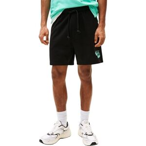 Tommy Jeans Herren Sweatshorts Stack Logo mit Tunnelzug, Schwarz (Black), 3XL Tommy Jeans Herren Sweatshorts Stack Logo mit Tunnelzug, Schwarz (Black), 3XL