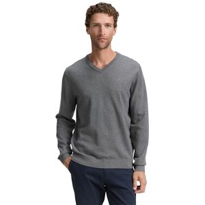 TOM TAILOR Herren 1039811 Strickpullover mit V-Ausschnitt, 38679 Classic Dark Grey Melange, S TOM TAILOR Herren 1039811 Strickpullover mit V-Ausschnitt, 38679 Classic Dark Grey Melange, S