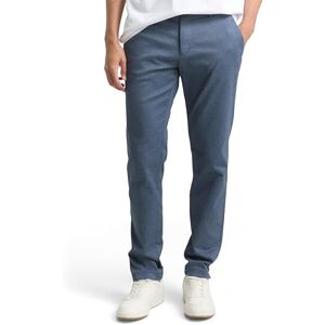 TOM TAILOR Herren Slim Fit Stretch Chino Mit Gürtel Hose, 39127 Blue Navy Zig Zag Structure, 34W / 32L EU TOM TAILOR Herren Slim Fit Stretch Chino Mit Gürtel Hose, 39127 Blue Navy Zig Zag Structure, 34W / 32L EU