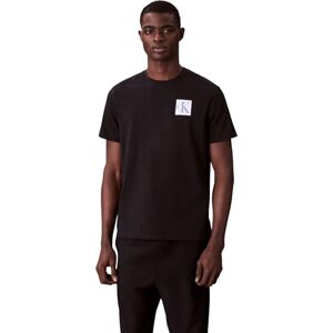 Calvin Herren T-Shirt Kurzarm Gradient Monogram Logo aus Baumwolle, Schwarz (Black), XS Calvin Herren T-Shirt Kurzarm Gradient Monogram Logo aus Baumwolle, Schwarz (Black), XS