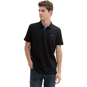 TOM TAILOR Herren Basic Poloshirt 1016502, 29999 Black, S TOM TAILOR Herren Basic Poloshirt 1016502, 29999 Black, S