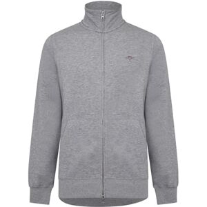 GANT Herren Reg Shield Full Zip Sweatshirt, Grey Melange, M EU GANT Herren Reg Shield Full Zip Sweatshirt, Grey Melange, M EU