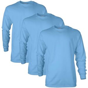 Gildan Unisex-Erwachsene Ultra Cotton Long Sleeve, Style G2400, Multipack T-Shirt, Carolina Blue (3er-Pack), M Gildan Unisex-Erwachsene Ultra Cotton Long Sleeve, Style G2400, Multipack T-Shirt, Carolina Blue (3er-Pack), M