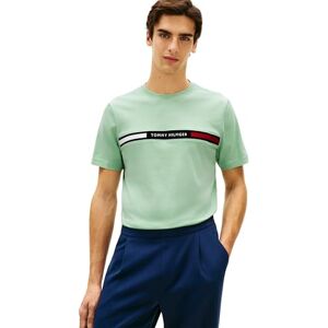 Tommy Hilfiger Herren T-Shirt Kurzarm Rundhalsausschnitt, Grün (Crushed Mint), M Tommy Hilfiger Herren T-Shirt Kurzarm Rundhalsausschnitt, Grün (Crushed Mint), M