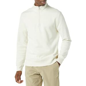 Amazon Essentials Herren Langärmliges Fleece-Sweatshirt Mit Viertelreißverschluss, Gebrochenes Weiß, M Amazon Essentials Herren Langärmliges Fleece-Sweatshirt Mit Viertelreißverschluss, Gebrochenes Weiß, M