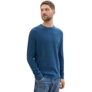 TOM TAILOR Herren Basic Strickpullover aus Baumwolle, 36295 Dark Teal Melange, XXXL TOM TAILOR Herren Basic Strickpullover aus Baumwolle, 36295 Dark Teal Melange, XXXL