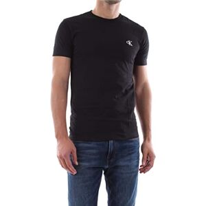 Calvin Klein Herren T-Shirt Kurzarm Ck Essential Slim Fit, Schwarz (Ck Black), XL Calvin Klein Herren T-Shirt Kurzarm Ck Essential Slim Fit, Schwarz (Ck Black), XL