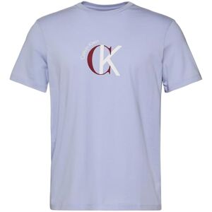 Calvin Herren T-Shirt Kurzarm Graphic mit Rundhalsausschnitt, Blau (Casual Blue), L Calvin Herren T-Shirt Kurzarm Graphic mit Rundhalsausschnitt, Blau (Casual Blue), L