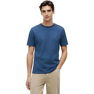 Tommy Hilfiger Herren T-Shirt Kurzarm Seasonal Solid Tee mit Rundhalsausschnitt, Blau (Aegean Sea), XL Tommy Hilfiger Herren T-Shirt Kurzarm Seasonal Solid Tee mit Rundhalsausschnitt, Blau (Aegean Sea), XL