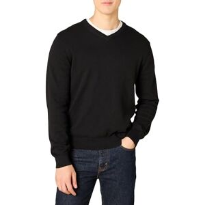 Amazon Essentials Herren V-Ausschnitt Pullover aus Baumwolle, Normale Passform, Schwarz, XS Amazon Essentials Herren V-Ausschnitt Pullover aus Baumwolle, Normale Passform, Schwarz, XS