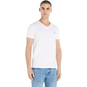 Tommy Hilfiger CORE Stretch Slim V-Neck Tee Kurzarm T-Shirts Herren, Weiß (White), S Tommy Hilfiger CORE Stretch Slim V-Neck Tee Kurzarm T-Shirts Herren, Weiß (White), S