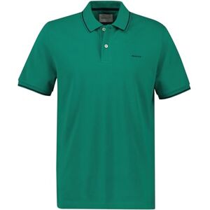 GANT Herren Poloshirt Tipping Pique Rugger, Kurzarm, Knopfleiste, Logo, Uni Grün (Deep Green) L GANT Herren Poloshirt Tipping Pique Rugger, Kurzarm, Knopfleiste, Logo, Uni Grün (Deep Green) L