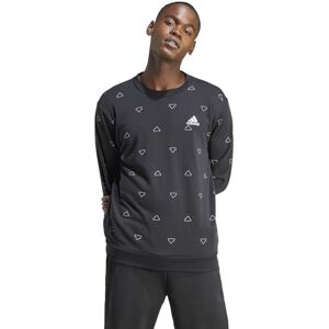 Adidas Herren Seasonal Essentials Monogram Graphic Crew Sweatshirt, Black, XL Adidas Herren Seasonal Essentials Monogram Graphic Crew Sweatshirt, Black, XL