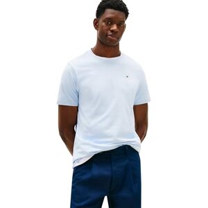 Tommy Hilfiger Herren T-Shirt Kurzarm Stack Tee Regular Fit, Blau (Breezy Blue), XL Tommy Hilfiger Herren T-Shirt Kurzarm Stack Tee Regular Fit, Blau (Breezy Blue), XL