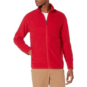 Amazon Essentials Herren Fleecejacke mit durchgehendem Reißverschluss (in Big und Tall erhältlich), Rot, L Amazon Essentials Herren Fleecejacke mit durchgehendem Reißverschluss (in Big und Tall erhältlich), Rot, L
