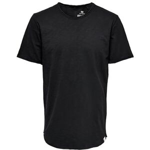 Only & Sons Herren O&S Rundhals T-Shirt Langes Einfarbiges Kurzarm Shirt Basic Shortsleeve aus Baumwolle ONSBENNE Only & Sons Herren O&S Rundhals T-Shirt Langes Einfarbiges Kurzarm Shirt Basic Shortsleeve aus Baumwolle ONSBENNE