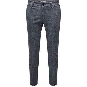 Only & Sons Herren Chino Hose ONSMARK Slim Check 9887 Slim Fit Stretch, Größe:32W / 32L, Farbe:Dress Blues 22019887 Only & Sons Herren Chino Hose ONSMARK Slim Check 9887 Slim Fit Stretch, Größe:32W / 32L, Farbe:Dress Blues 22019887