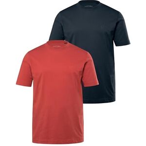 JP 1880 Herren große Größen Übergrößen Menswear L-8XL T-Shirts, Basic, 2er-Pack, Rundhals Ziegelrot 3XL 702637548-3XL JP 1880 Herren große Größen Übergrößen Menswear L-8XL T-Shirts, Basic, 2er-Pack, Rundhals Ziegelrot 3XL 702637548-3XL