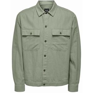 Only & Sons Herren Freizeit Hemd ONSKENNET Relaxed Fit XS S M L XL XXL Beige, Größe:L, Farbe:Swamp 22019758 Only & Sons Herren Freizeit Hemd ONSKENNET Relaxed Fit XS S M L XL XXL Beige, Größe:L, Farbe:Swamp 22019758