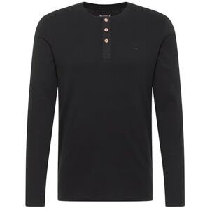 MUSTANG Herren Langarmshirt ARMINTO Slim Fit S 6XL Blau Schwarz Baumwolle, Größe:5XL, Farbe:Black 4142 MUSTANG Herren Langarmshirt ARMINTO Slim Fit S 6XL Blau Schwarz Baumwolle, Größe:5XL, Farbe:Black 4142