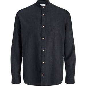 JACK & JONES Jjesummer Linen Blend Band Shirt L/S Sn JACK & JONES Jjesummer Linen Blend Band Shirt L/S Sn