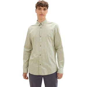 TOM TAILOR Denim Herren Slim Fit Hemd mit Muster, 36196 Green Mini Geometric Print, M TOM TAILOR Denim Herren Slim Fit Hemd mit Muster, 36196 Green Mini Geometric Print, M
