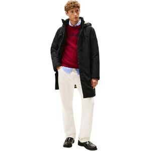 Tommy Hilfiger Herren Mantel Tech Padded Parka mit Kapuze, Schwarz (Black), M Tommy Hilfiger Herren Mantel Tech Padded Parka mit Kapuze, Schwarz (Black), M