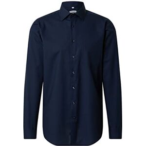 Seidensticker Herren Mens Regular Longsleeve Cotton Business Shirt, Dunkelblau, 42 EU Seidensticker Herren Mens Regular Longsleeve Cotton Business Shirt, Dunkelblau, 42 EU