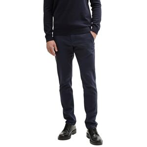 TOM TAILOR Herren Slim Fit Chino Hose aus Stretch Piqué mit Gürtel, 32374 Navy Zig Zag Structure, 29/32 TOM TAILOR Herren Slim Fit Chino Hose aus Stretch Piqué mit Gürtel, 32374 Navy Zig Zag Structure, 29/32