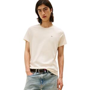 Tommy Jeans Herren T-Shirt Kurzarm Original Slim Fit, Beige (Desert Sand Dune), XS Tommy Jeans Herren T-Shirt Kurzarm Original Slim Fit, Beige (Desert Sand Dune), XS