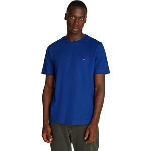 Tommy Hilfiger Herren T-Shirt Kurzarm Seasonal Solid Tee mit Rundhalsausschnitt, Blau (Wedge Blue), S Tommy Hilfiger Herren T-Shirt Kurzarm Seasonal Solid Tee mit Rundhalsausschnitt, Blau (Wedge Blue), S