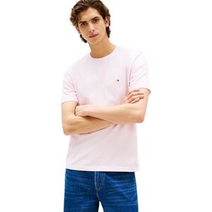 Tommy Hilfiger Herren T-Shirt Kurzarm Seasonal Solid Tee mit Rundhalsausschnitt, Rosa (Light Pink), XS Tommy Hilfiger Herren T-Shirt Kurzarm Seasonal Solid Tee mit Rundhalsausschnitt, Rosa (Light Pink), XS