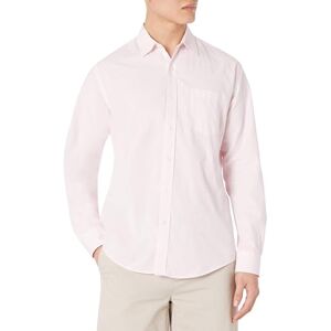 Amazon Essentials Herren Langärmeliges Business Hemd aus Popeline, Normale Passform, Rosa, S Amazon Essentials Herren Langärmeliges Business Hemd aus Popeline, Normale Passform, Rosa, S