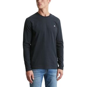 Marc O' Polo Marc OߴPolo Herren Langarmshirt aus Bio-Baumwolle mit Rundhalsausschnitt, Blau (Dark Navy), XS Marc O' Polo Marc OߴPolo Herren Langarmshirt aus Bio-Baumwolle mit Rundhalsausschnitt, Blau (Dark Navy), XS