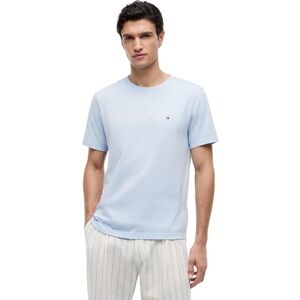 Tommy Hilfiger Herren T-Shirt Kurzarm Seasonal Solid Tee mit Rundhalsausschnitt, Blau (Breezy Blue), XS Tommy Hilfiger Herren T-Shirt Kurzarm Seasonal Solid Tee mit Rundhalsausschnitt, Blau (Breezy Blue), XS