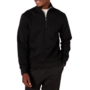 Amazon Essentials Herren Langärmliges Fleece-Sweatshirt Mit Viertelreißverschluss, Schwarz, M Amazon Essentials Herren Langärmliges Fleece-Sweatshirt Mit Viertelreißverschluss, Schwarz, M