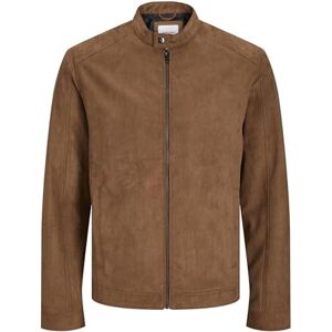 JACK & JONES Herren Kunstwildlederjacke 12261197,Cognac,S JACK & JONES Herren Kunstwildlederjacke 12261197,Cognac,S