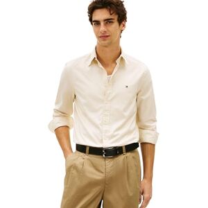 Tommy Hilfiger Herren Hemd Flex Poplin Solid Regular Fit, Elfenbein (Muslin), XL Tommy Hilfiger Herren Hemd Flex Poplin Solid Regular Fit, Elfenbein (Muslin), XL
