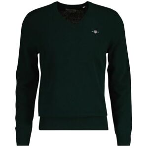 GANT Herren Extrafine Lambswool V-Neck Pullover, Tartan Green, L EU GANT Herren Extrafine Lambswool V-Neck Pullover, Tartan Green, L EU