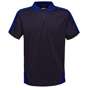 Regatta Herren Poloshirt mit schnellem Knopfausschnitt, Kontrast, Coolweave, feuchtigkeitsableitend, Marineblau/Newroyal, Größe XL Regatta Herren Poloshirt mit schnellem Knopfausschnitt, Kontrast, Coolweave, feuchtigkeitsableitend, Marineblau/Newroyal, Größe XL