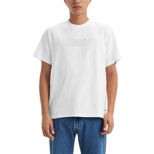 Levi's Herren Ss Relaxed Fit Tee T-Shirt, Corded Headline White+, L Levi's Herren Ss Relaxed Fit Tee T-Shirt, Corded Headline White+, L