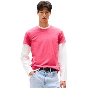 Tommy Jeans Herren T-Shirt Kurzarm Original Slim Fit, Rot (Vintage Cerise), XS Tommy Jeans Herren T-Shirt Kurzarm Original Slim Fit, Rot (Vintage Cerise), XS